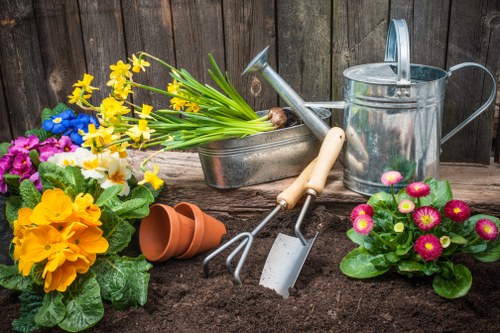 Seasonal garden maintenance work in a Brondesbury outdoor space