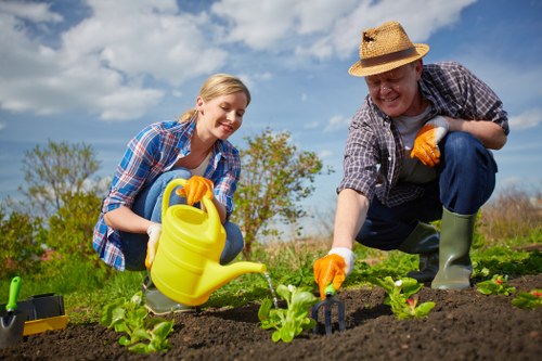 Low-carbon van used for eco-friendly garden services